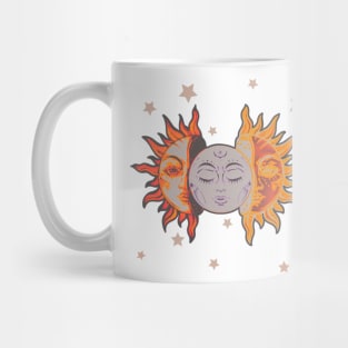 Star child of the moon and sun (matte grey bg, matte 2 version) Mug